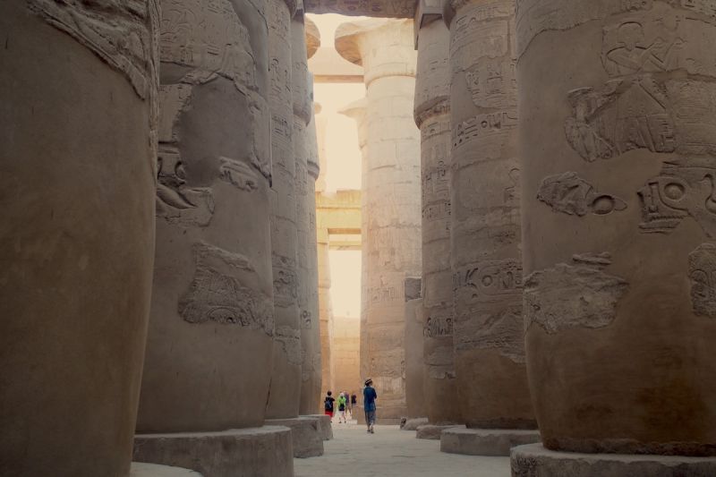 Colonne de la salle hypostyle du temple de Karnak