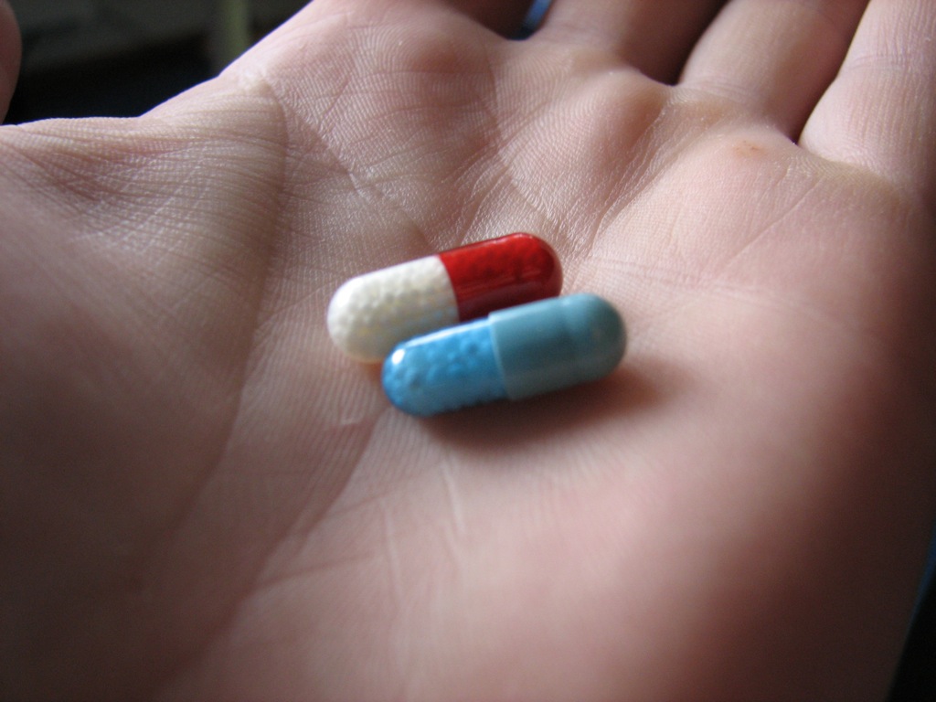 pilule rouge, pilule bleue matrix