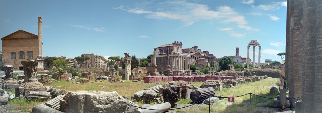 forum romain curie temple ruine