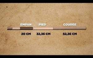 empan pied coude metre
