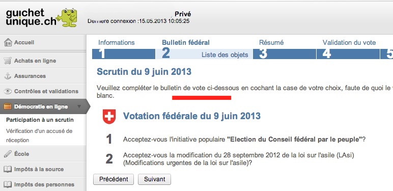 faille vote électronique suisse 9 juin 2013